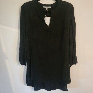 Black Blouse with Embroidery